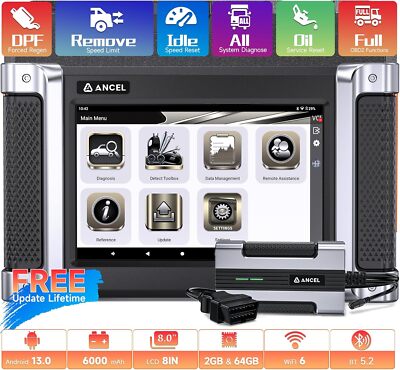 ANCEL HD8000 Heavy Duty Truck Scanner DPF Forced Regen All System OBD Diagnostic