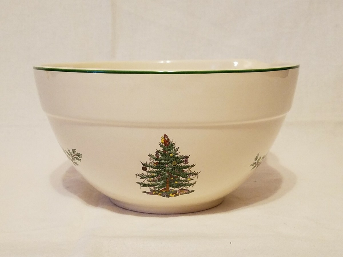 SPODE Holiday Christmas Tree Batter Mixing Bowl 10-1/2