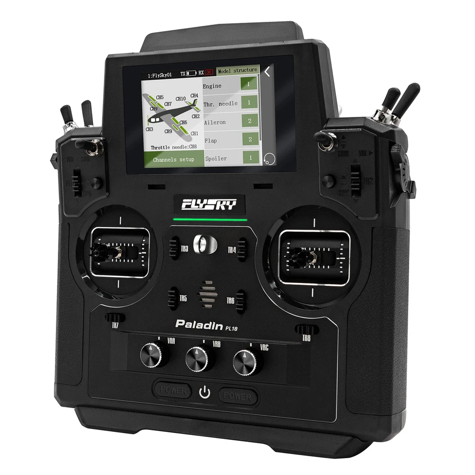 Flysky Paladin PL18 2.4G 18CH Radio Transmitter FTr10 FTr16S Receiver f/RC Drone - Image 3 of 4