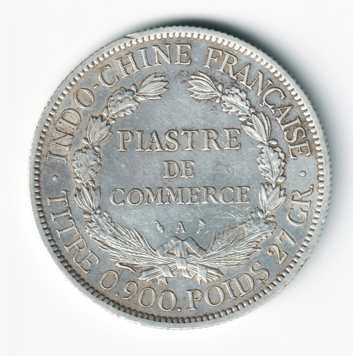 1901A FRENCH INDO-CHINA PIASTRE DE COMMERCE COIN SILVER FRANCAISE