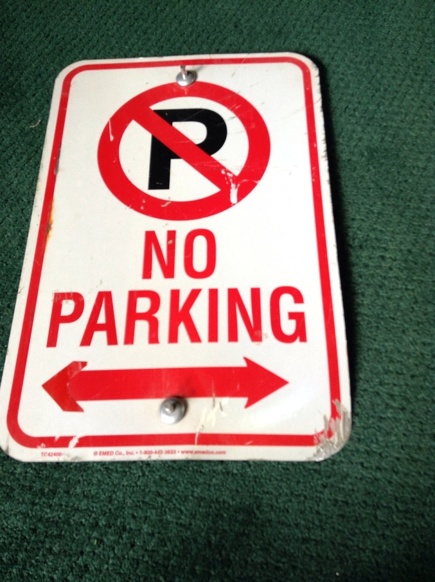 VINTAGE NO PARKING SIGN METAL RECTANGULAR | eBay