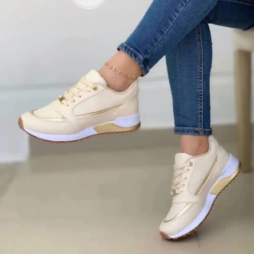 Women's Mesh Sneakers Patchwork Lace Up Flat Lightweight Female Classic