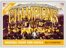 Arizona State Sun Devils Big 12 Champions Football 2024 Novelty Card ASU