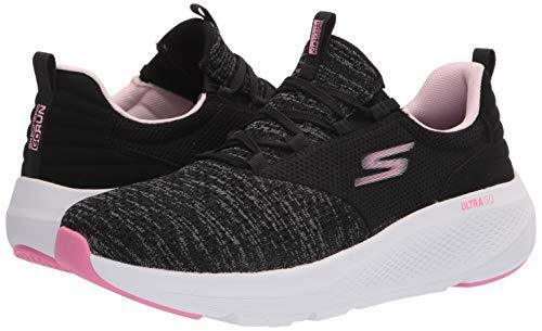 Women Skechers Performance 128316 Go Run Elevate Pleasant Days Black Pink New - Picture 1 of 7
