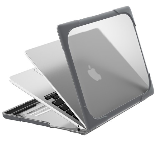 Shockproof Hard Shell Stand Case Cover for MacBook Air 13.6" A3113 M3/A3240 M4 - Picture 6 of 41