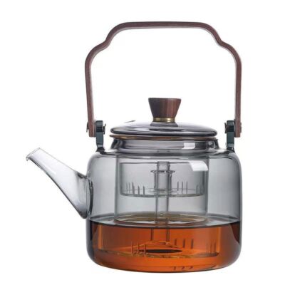 Glass Teapot With Infuser 34oz/1000ml Borosilicate Glass Tea Kettle With Removab
