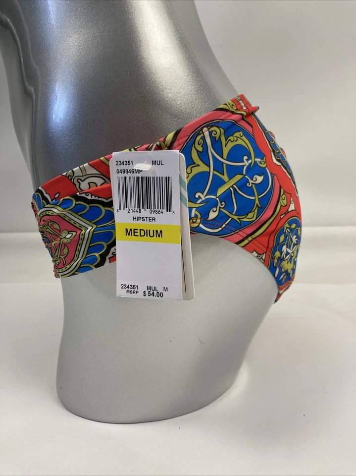 Parte inferior de bikini Lucky Brand Hipster M multicolor geométrica nueva precio de venta sugerido por el fabricante 54 USD Foto 4 de 4