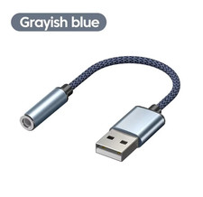 New USB Type A To 3.5mm AUX Female Audio Headphone Jack Cable Adapter