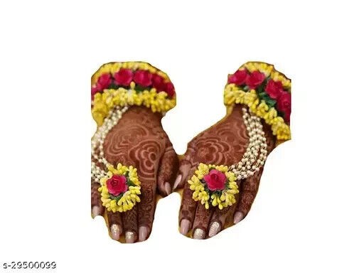 Jawaharat Pulsera de mano par festivales de tela para mujer y niña B