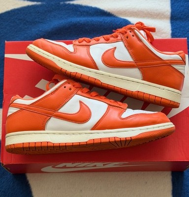 Nike Dunk Low Retro SP Syracuse 2020 White Orange Blaze Boise - Size 10