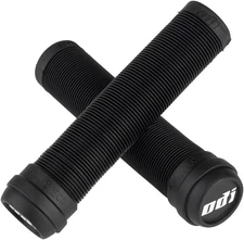 ODI Longneck Flangeless Bike Grips 135mm Soft Comfort, Black, Pair with Bar End
