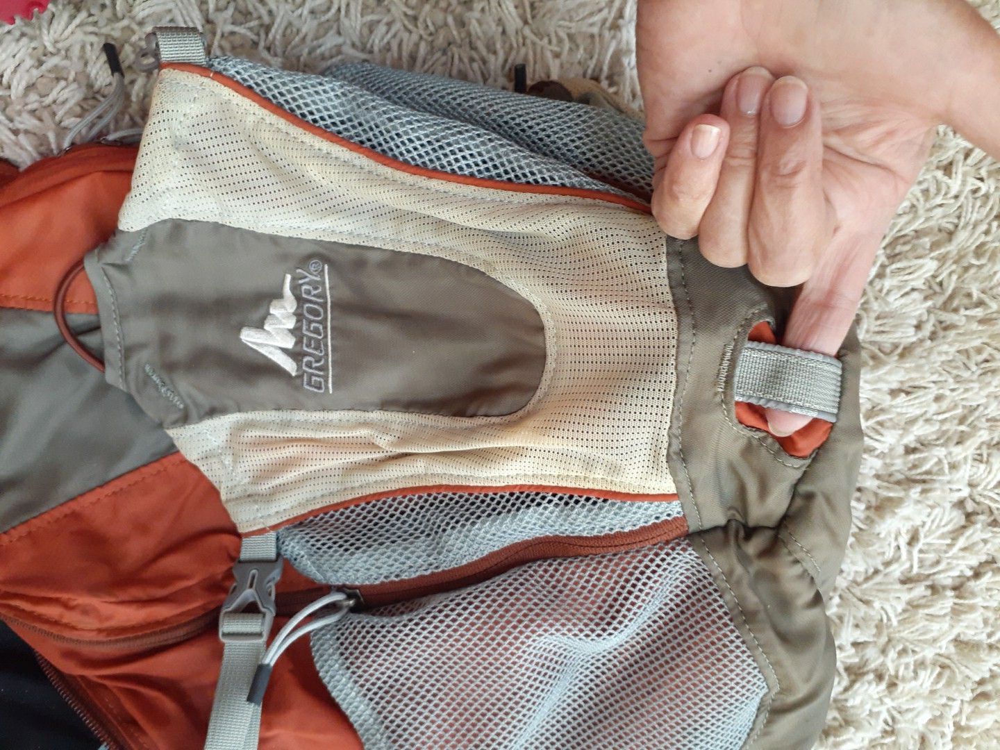 Gregory MIWOK Outdoor Sport Backpack Hiking Gray/RUST Unisex Daypack Bag CLEAN