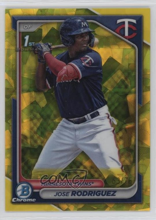 2024 Bowman Sapphire Edition Chrome Prospects Yellow /75 Jose Rodriguez #BCP-71
