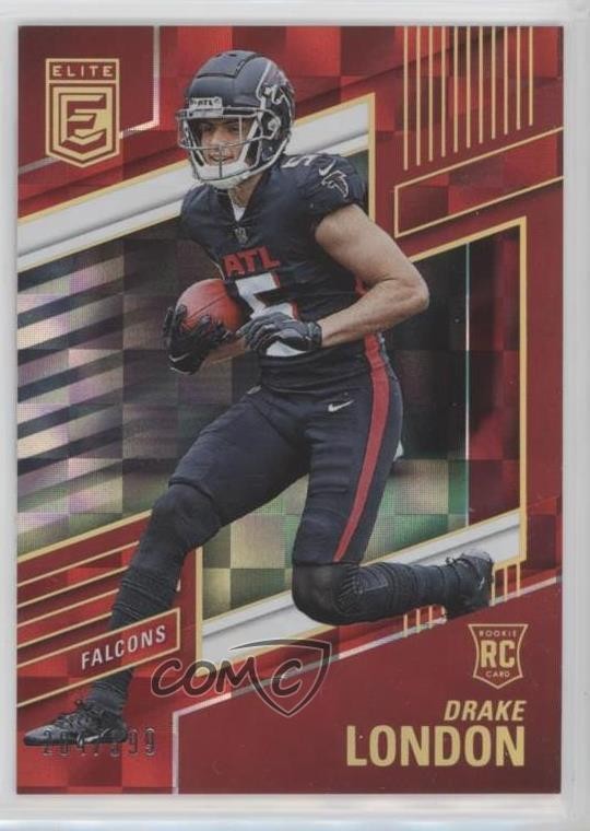 2022 Panini Donruss Elite Rookies Red 204/399 Drake London #120 Rookie RC 1dm4