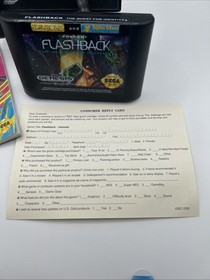 Flashback: The Quest for Identity (Sega Genesis, 1993) CIB W/Reg Tested Nice