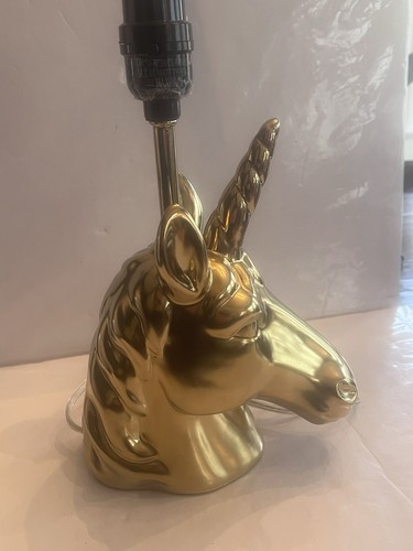 Unicorn Desk Nightstand Table Lamp Metallic Gold TWC08845G / 074070325 - Picture 3 of 4