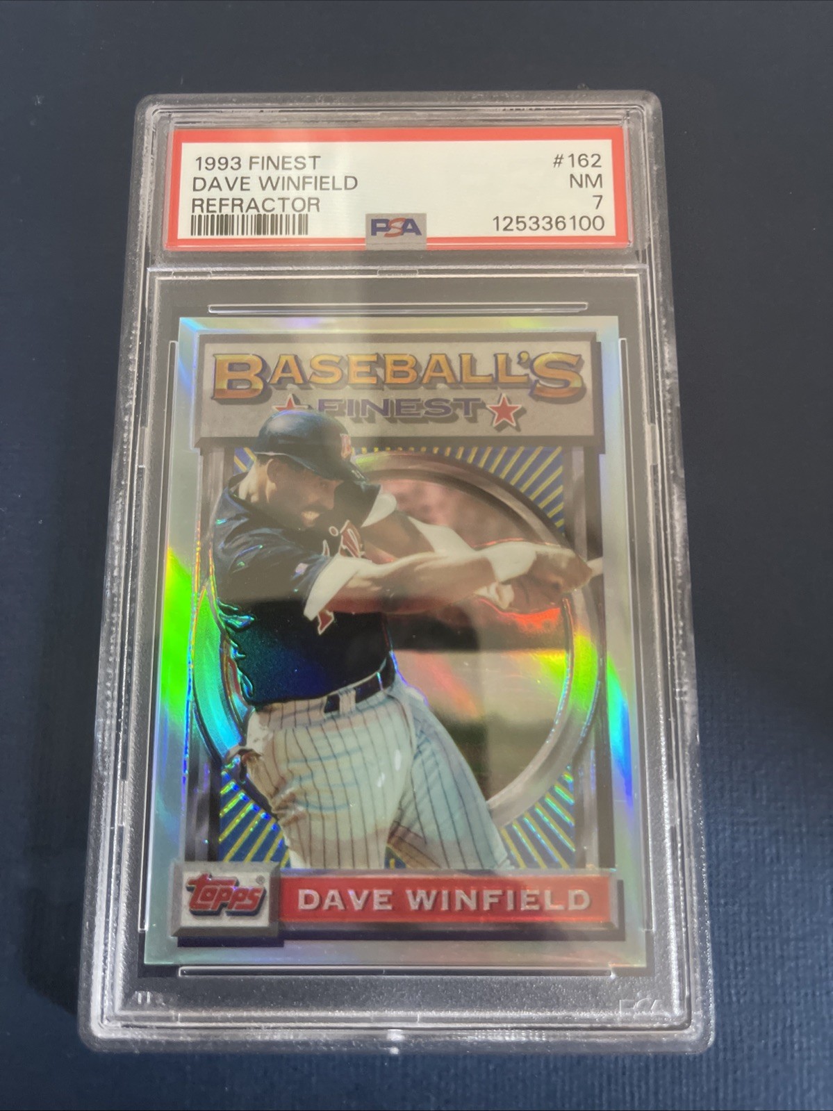 1993 DAVE WINFIELD Topps Finest Refractor #162 PSA 7 Near Mint