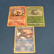 Pokémon TCG Card Lot Arcanine Skiddo White Kyurem 3 Cards English