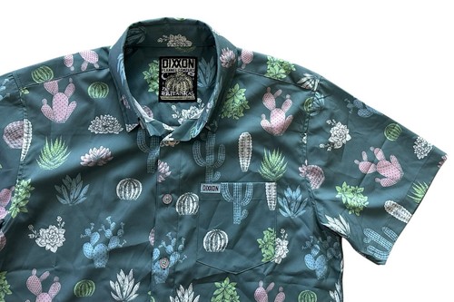 Dixxon “The Brotanical” Mens Medium Green Floral Button Up Shirt
