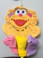 Sesame Street  the Grouch Abby WashMitt & 3 WashCloths Rare!