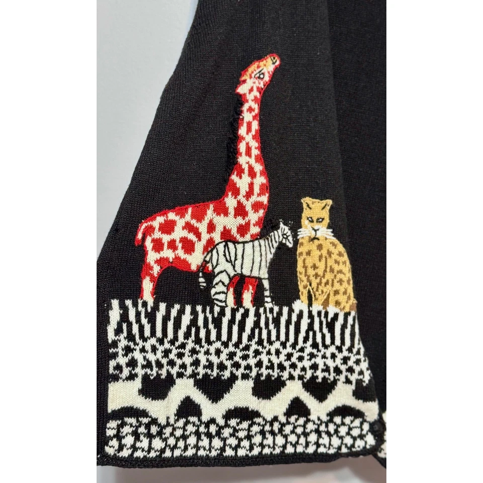 Cárdigan tejido safari novedoso vintage de la Séptima Avenida 1X Cottagecore caprichoso Foto 2 de 4