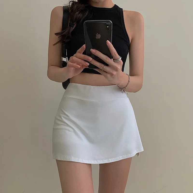 Sexy High Waist Tight Tennis Skirt for Women Summer Sports Hip Short