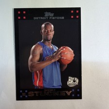 2007-08 Topps 50th Anniversary Rookie Card #125 Rodney Stuckey Detroit Pistons . rookie card picture