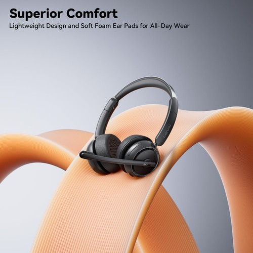 Kabelloses Headset mit Mikrofon für die Arbeit, Bluetooth Headset mit Mikrofon (Geräusch... - Bild 5 von 7