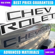 2019-2026 Matte Black For Silverado Tailgate Insert Letters Truck Raised Sticker
