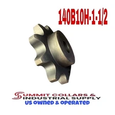 140B10H Type B Sprocket for #140 Roller Chain - 10 Tooth - 1-1/2" Stock Bore