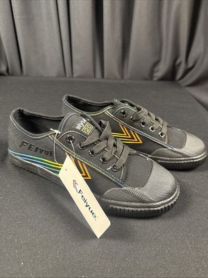 LN Feiyue Fe Lo 1920 Black Canvas Heritage Martial Arts Shoes Women's Size 11