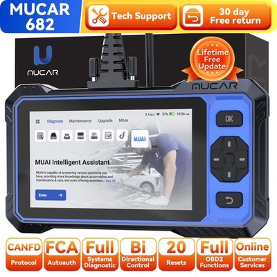 Mucar 682 Car OBD2 Scanner Bidirectional Diagnostic Tool Lifetime Free Update US