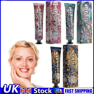 Pasta de dientes MARVIS 2025 blanqueadora lirio menta, rosa secreta, Osmanthus como nueva 75 ml Reino Unido