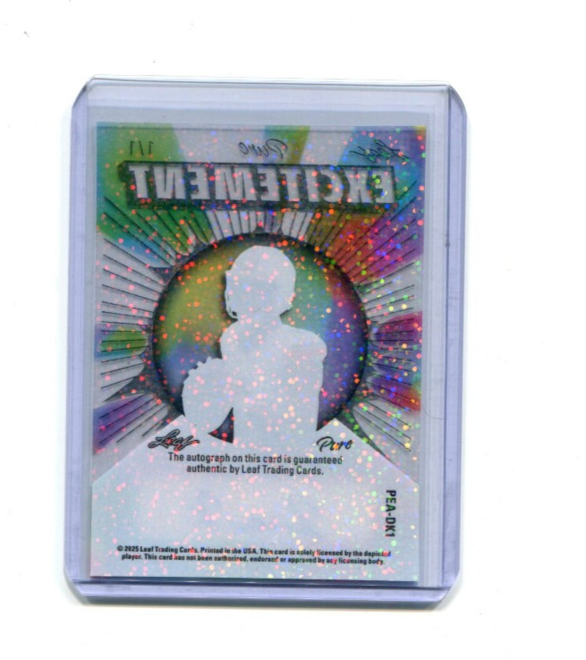 2025 Leaf Eclectic Football Pure Excitement Clear Black Deuce Knight Auto 1/1 view 2