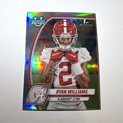 2024 Bowman University Chrome Ryan Williams Alabama 1st Bowman Refractor #53