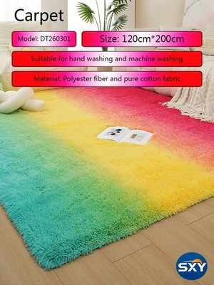 47*78 in Ultra-Soft Plush Silk-Blend Shaggy Rug,Carpet for Living Room Bedroom