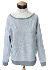 Lululemon Crew Love Heathered Gray Pullover Reflective Design Size Medium 6 - 8
