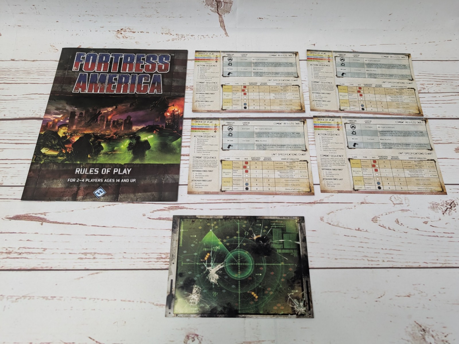 Fortress America Board Game Fantasy Flight Reprint FFG 2012