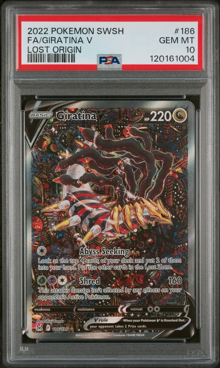 2022 POKEMON SWORD & SHIELD LOST ORIGIN #186 FULL ART/GIRATINA V