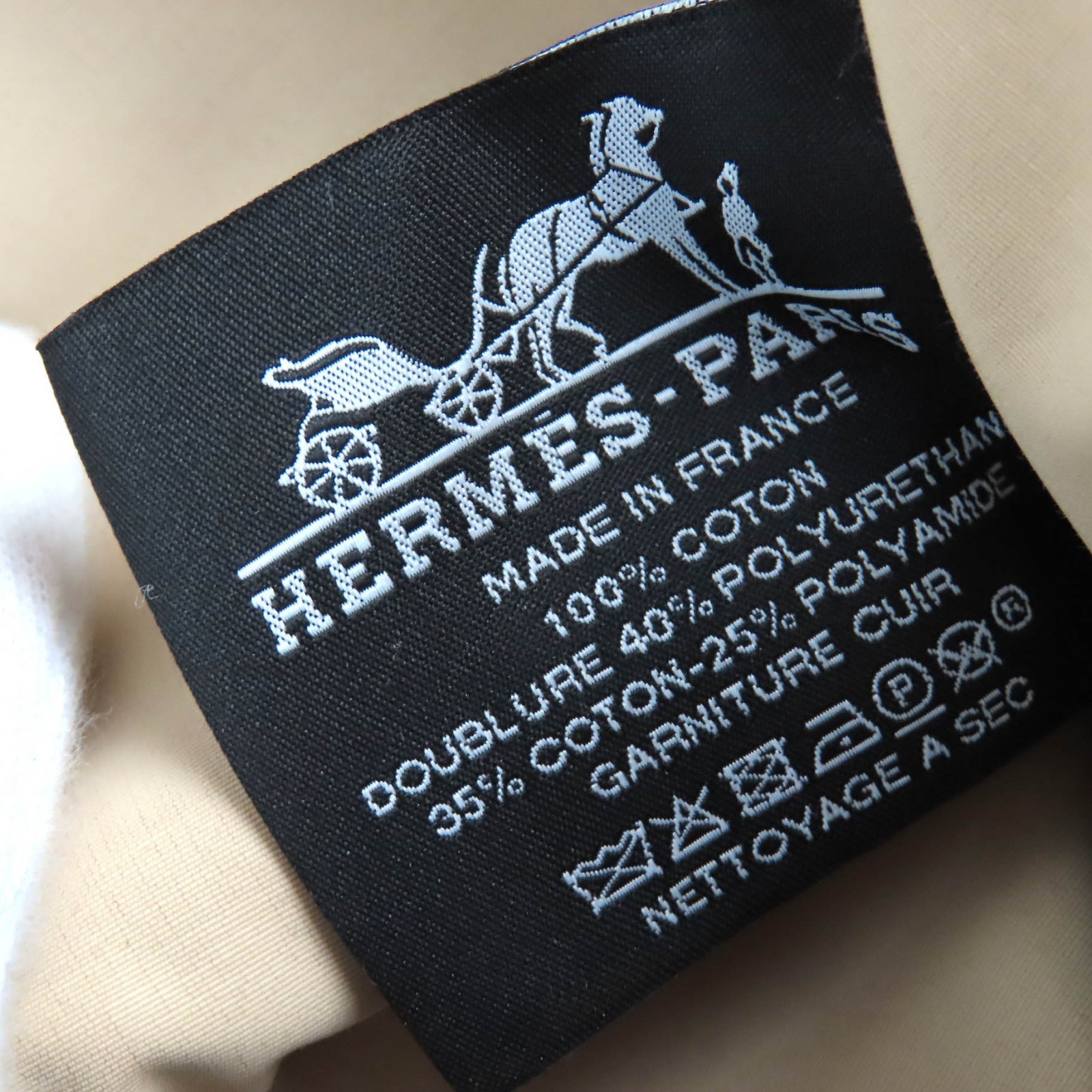 Excellent HERMES Cosmetics Pouch Bored pouch MM leather, 100% cotton, cosmet... thumbnail 10