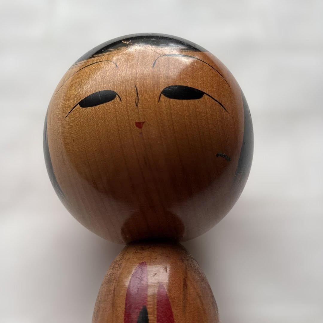 Kokeshi Doll 30cm Handmade Artist Signature Vintage Collectible