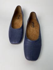 Softwalk Women  s Slip On Blue Leather Comfort Shoes 8 N