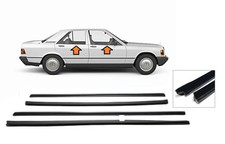 Mercedes W201 Door window outer scraper rubber seals 4 Pieces set