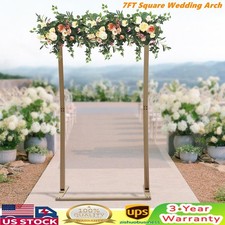 7FT Wooden Wedding Arch Rack, Arches for Ceremony Wedding Parties Garden Retro