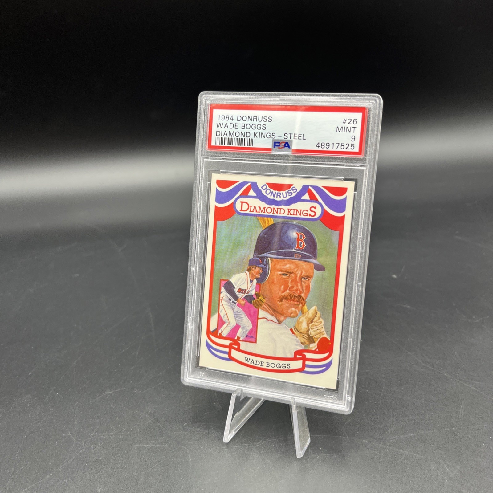 1984 Donruss Wade Boggs, #26, Diamond Kings- Steel Mint PSA 9