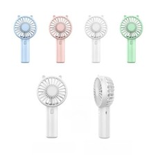 Mini Handheld Fan Portable USB Rechargeable with Desk Base Small Makeup Eyelash