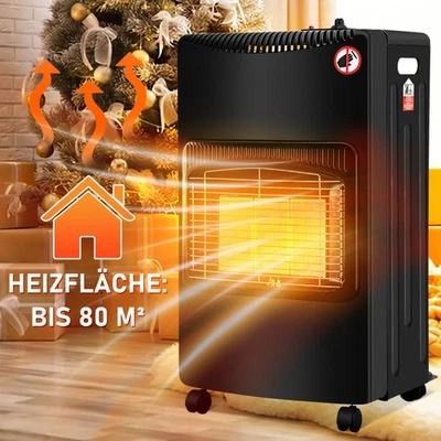 MARKENLOS mobile Gasheizung Gasheizstrahler Heizstrahler Innenraum ODS und Rollenmit