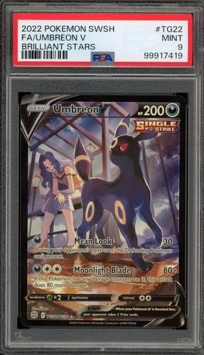 Pokemon Umbreon V Brilliant Stars Trainer Gallery Full Art #TG22 PSA 9 Mint