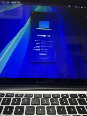 Macbook Pro 13 inch Upgraded; MacOS Sequoia with upgraded SSD and 16 GB RAM