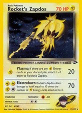 Rocket's Zapdos - 15/132 - Pokemon Gym Challenge Unlimited Holo Rare WOTC NM on eBay